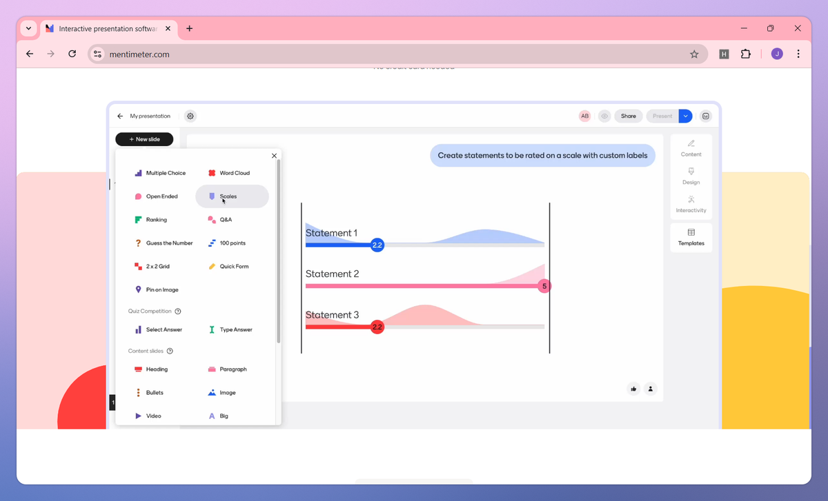 Mentimeter screenshot #2
