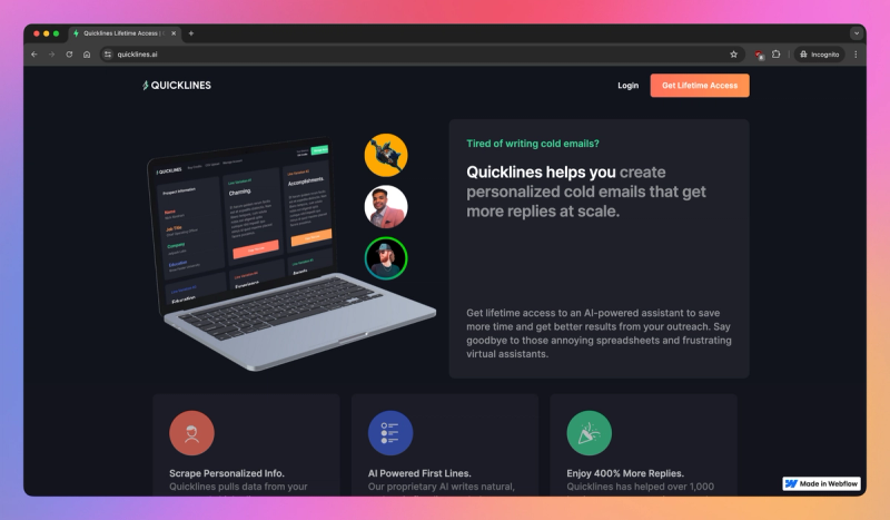 Quicklines product screenshot