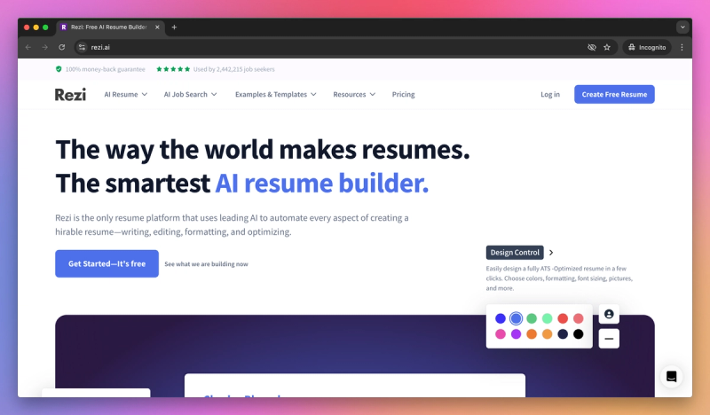 Rezi product screenshot