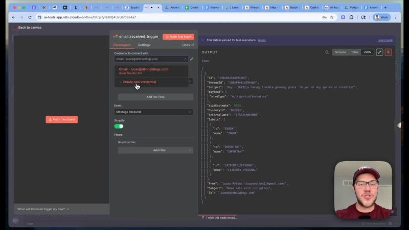 n8n Gmail trigger
