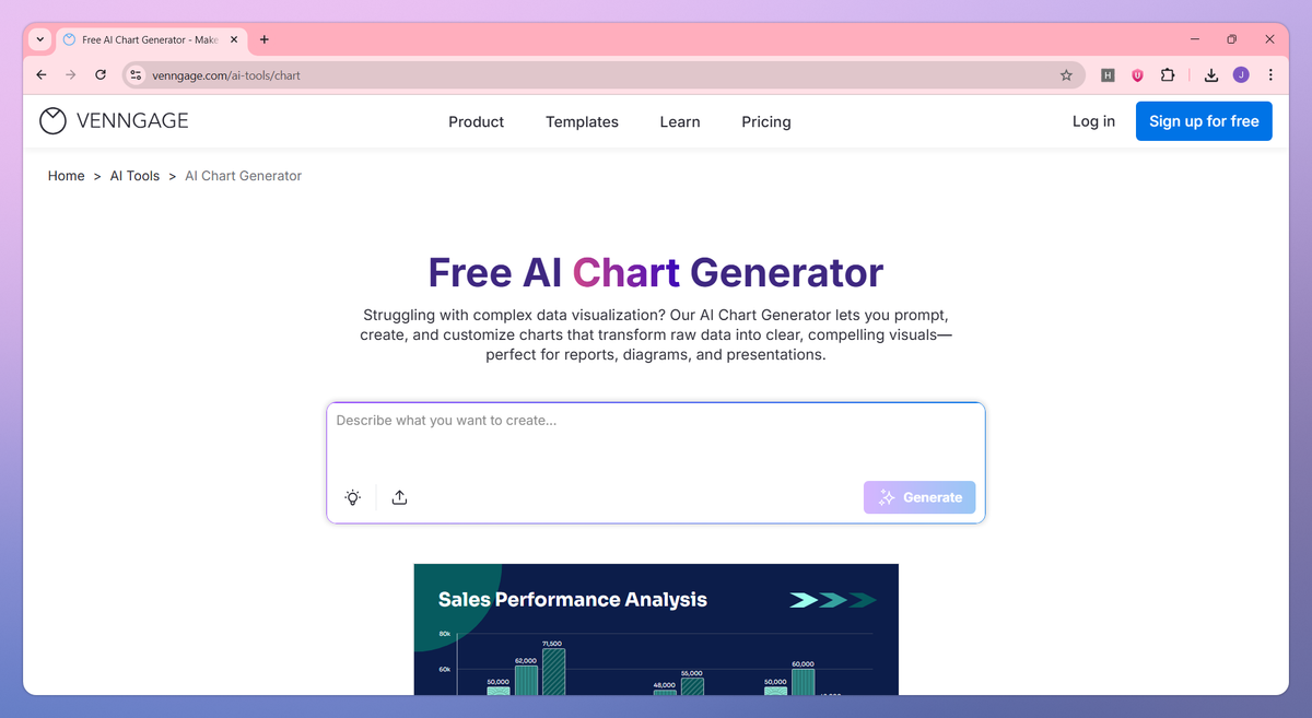 Free AI Chart Generator screenshot #1