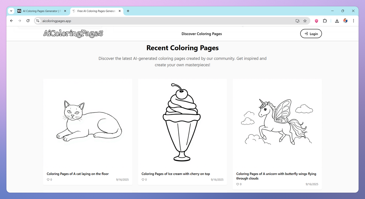 AI Coloring Pages Generator screenshot #2
