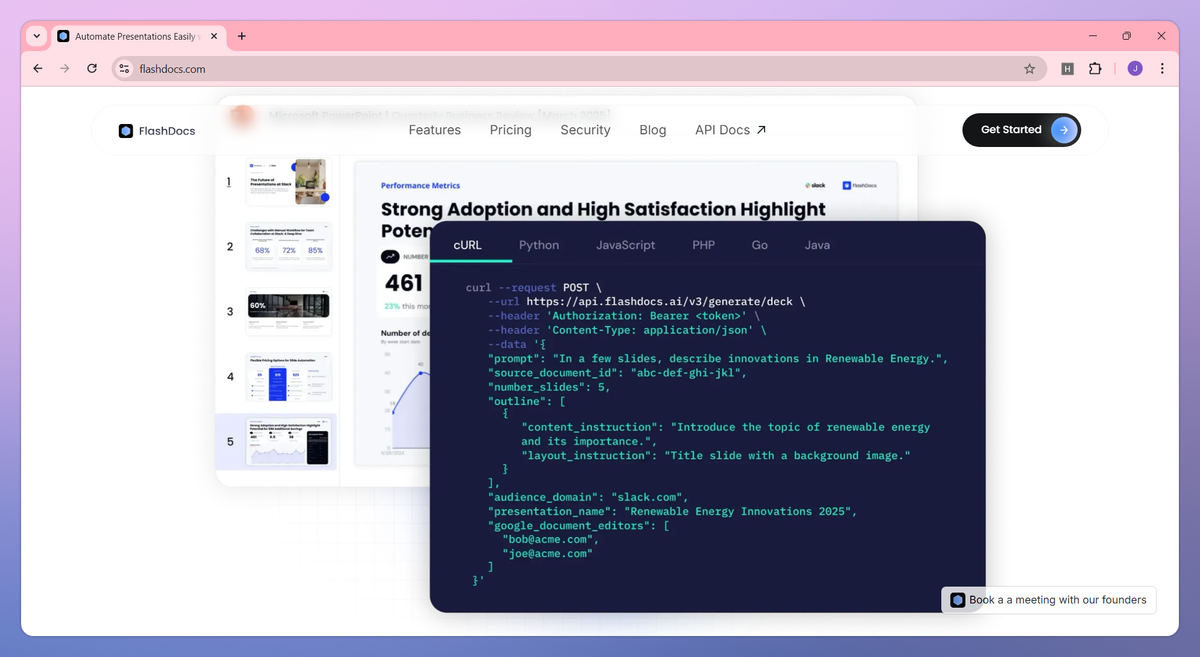 FlashDocs API screenshot #2