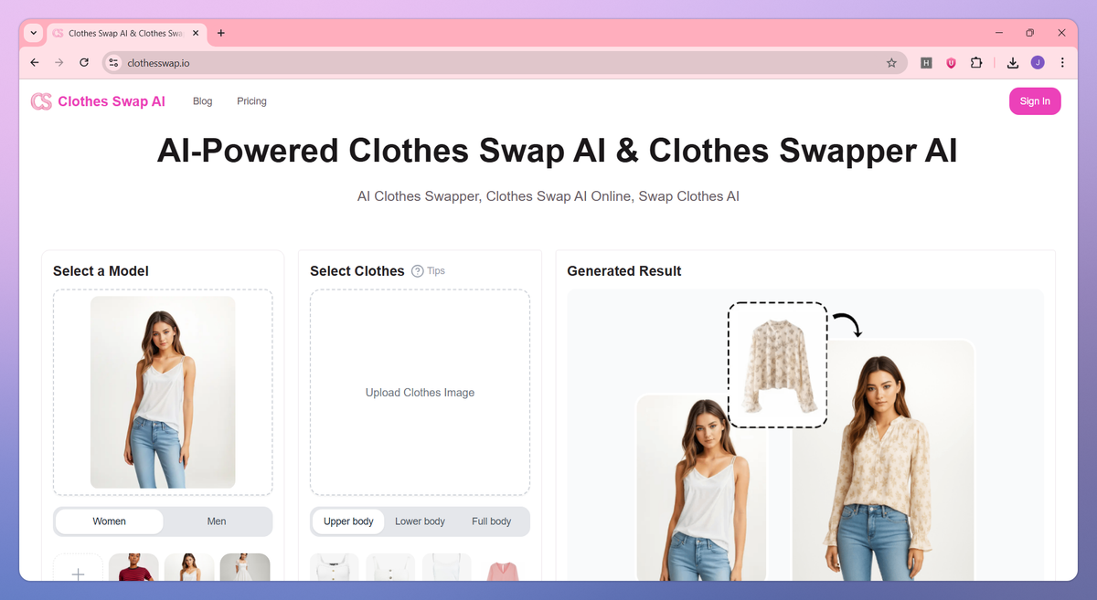 Clothes Swap AI screenshot #1