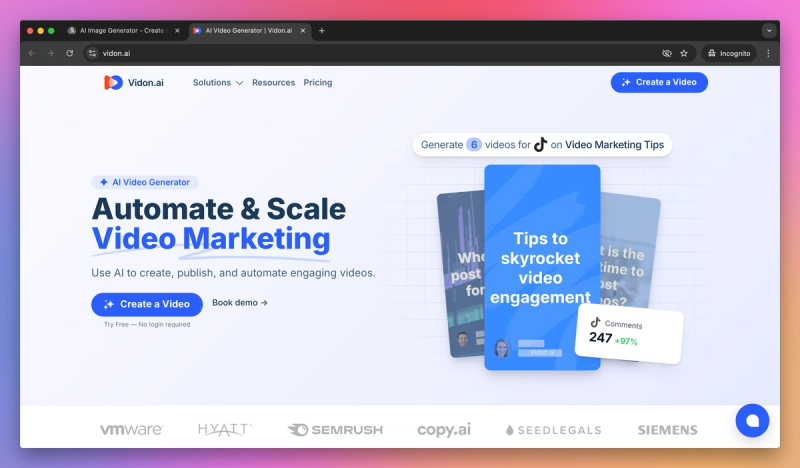 Vidon.AI product screenshot