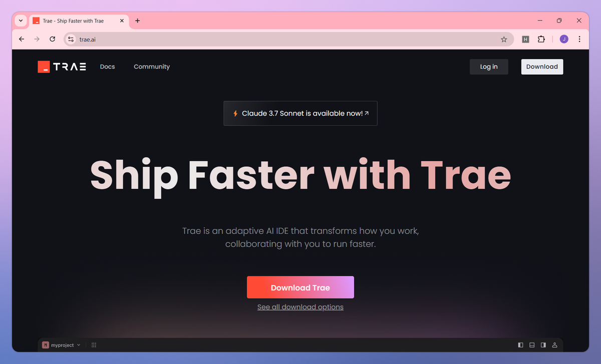 Trae screenshot #1