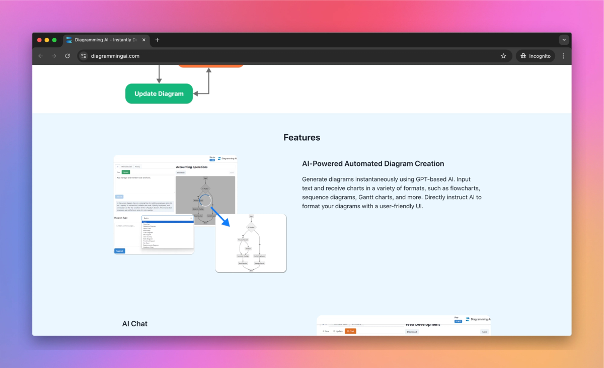 Diagramming AI screenshot #2