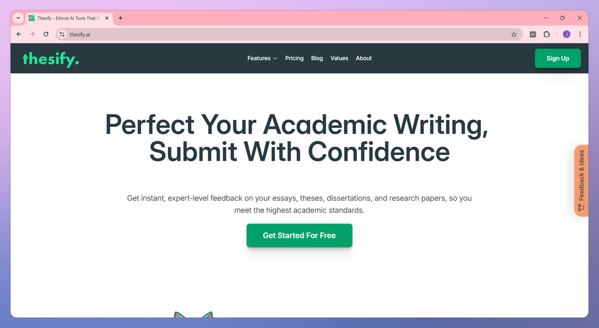 Thesify screenshot #1
