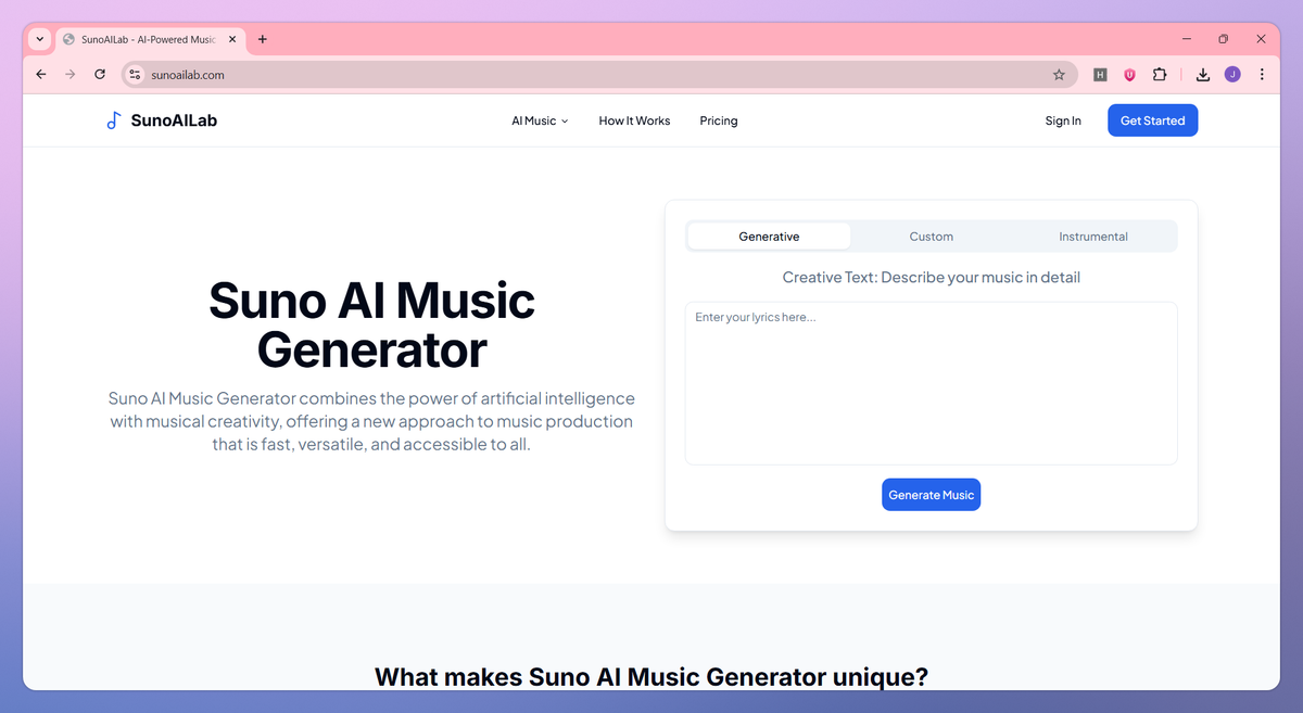 SunoAILab screenshot #1