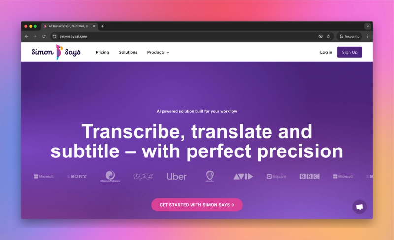 Simon Says AI product screenshot