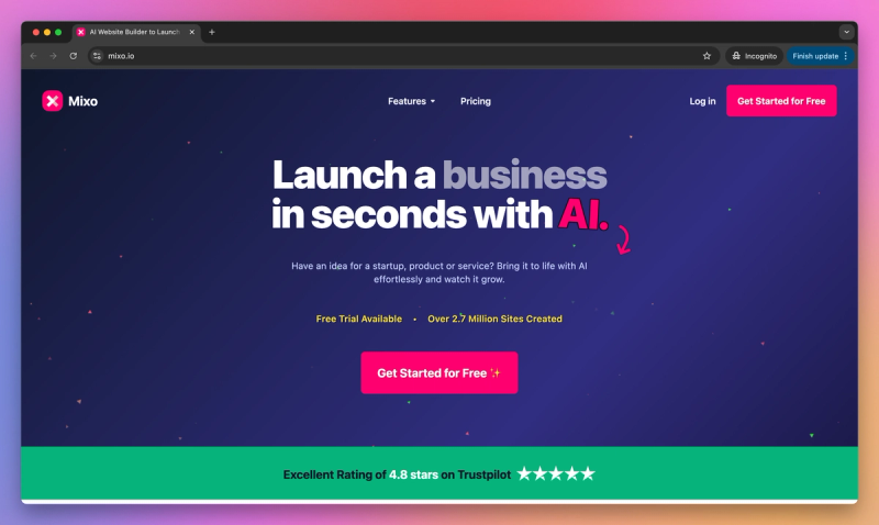 Mixo product screenshot