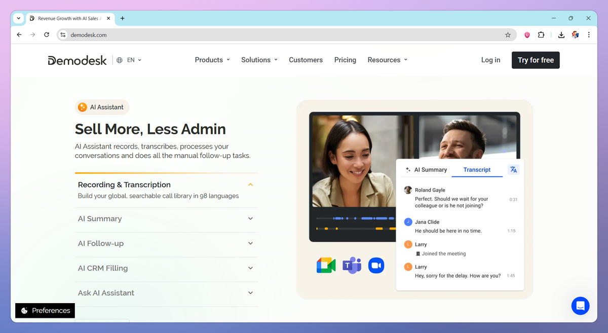 Demodesk screenshot #2