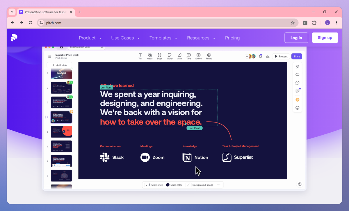 Pitch screenshot #2