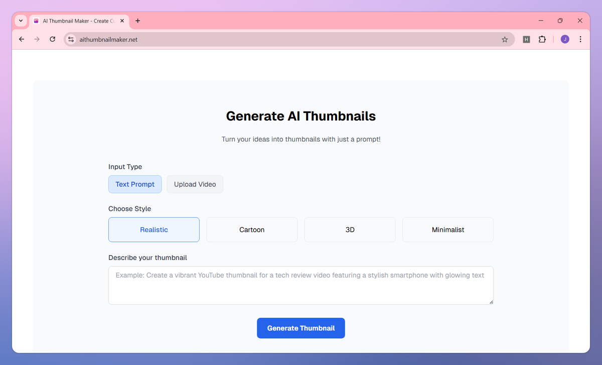 AI Thumbnail Maker screenshot #2