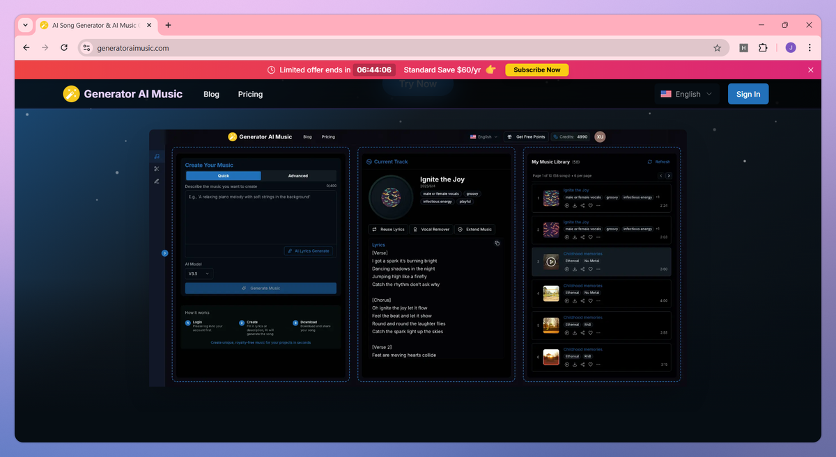 Generator AI Music screenshot #2