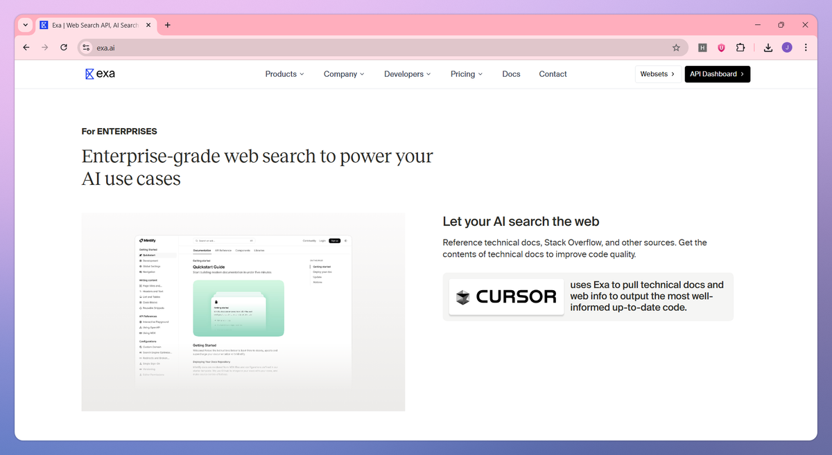 Exa screenshot #3