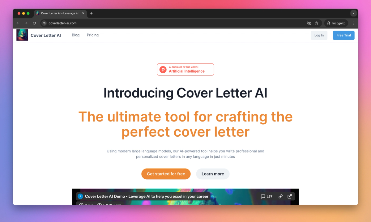 Cover Letter AI screenshot #1