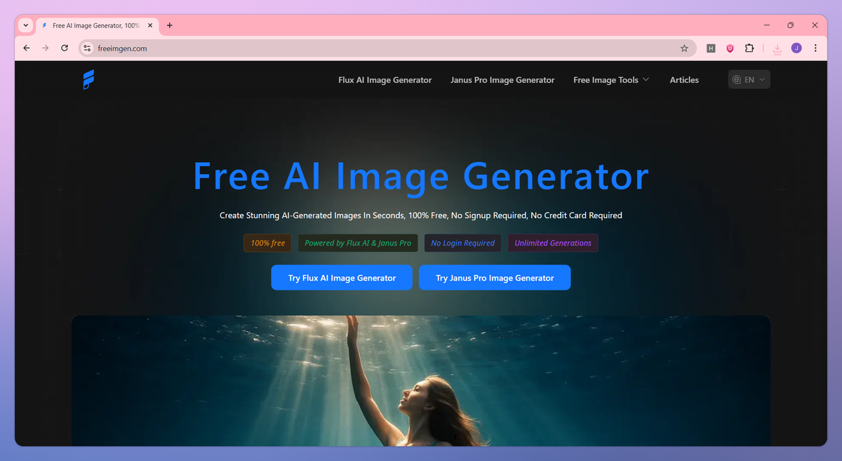 Free AI Image Generator screenshot #1