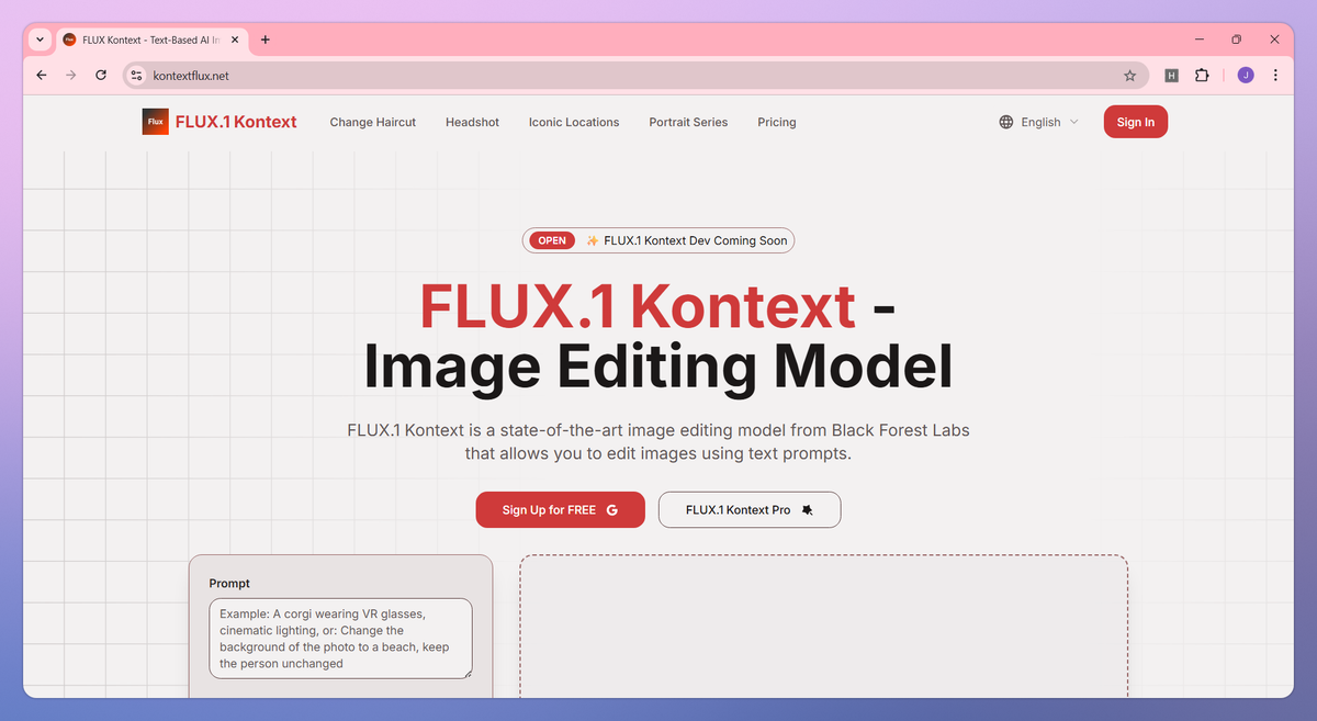 Flux Kontext AI screenshot #1