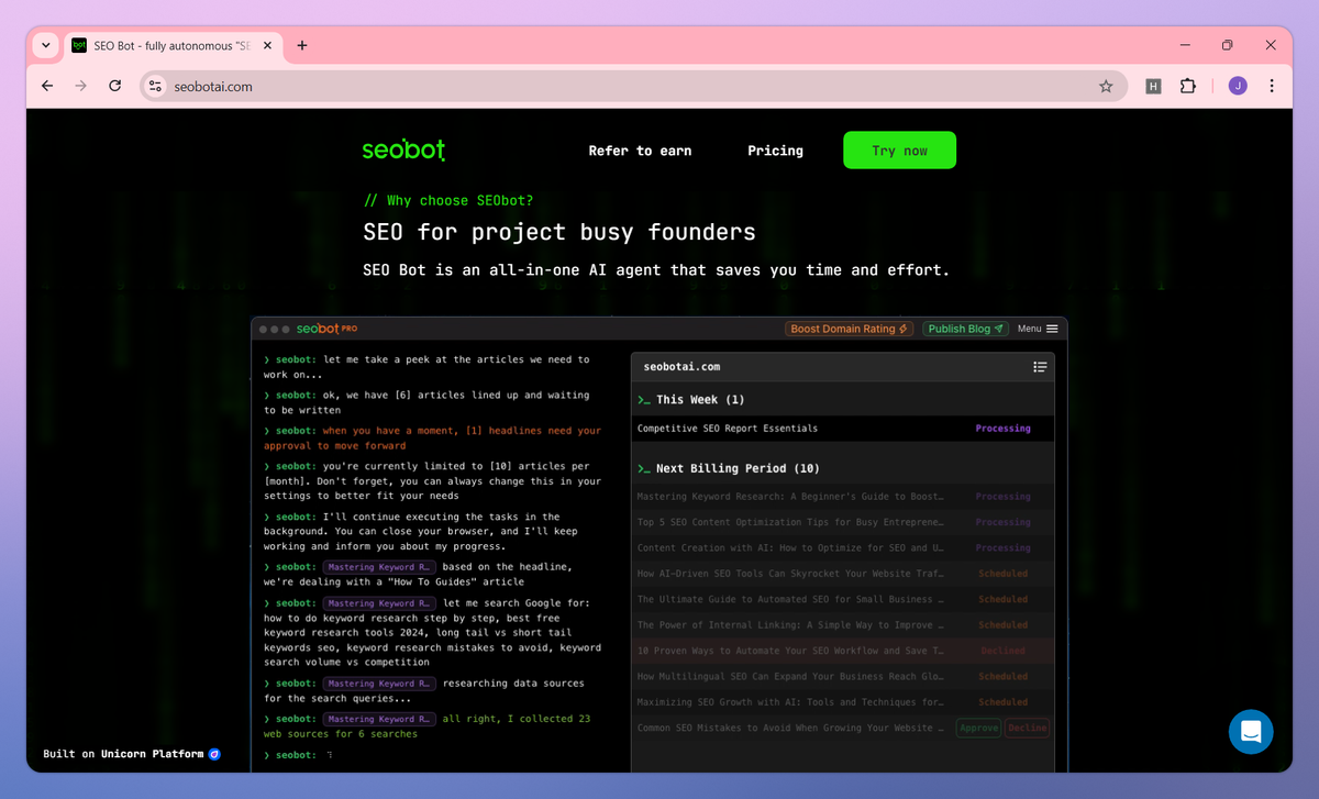 SEO Bot screenshot #3
