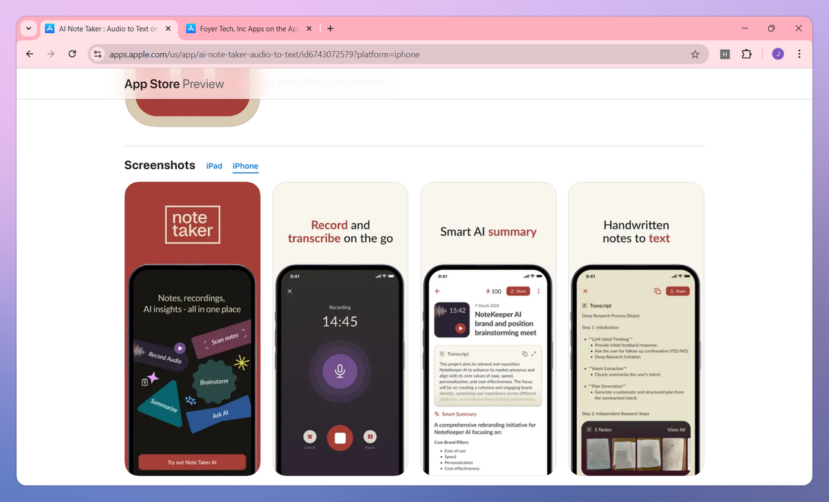 AI Note Taker screenshot #3