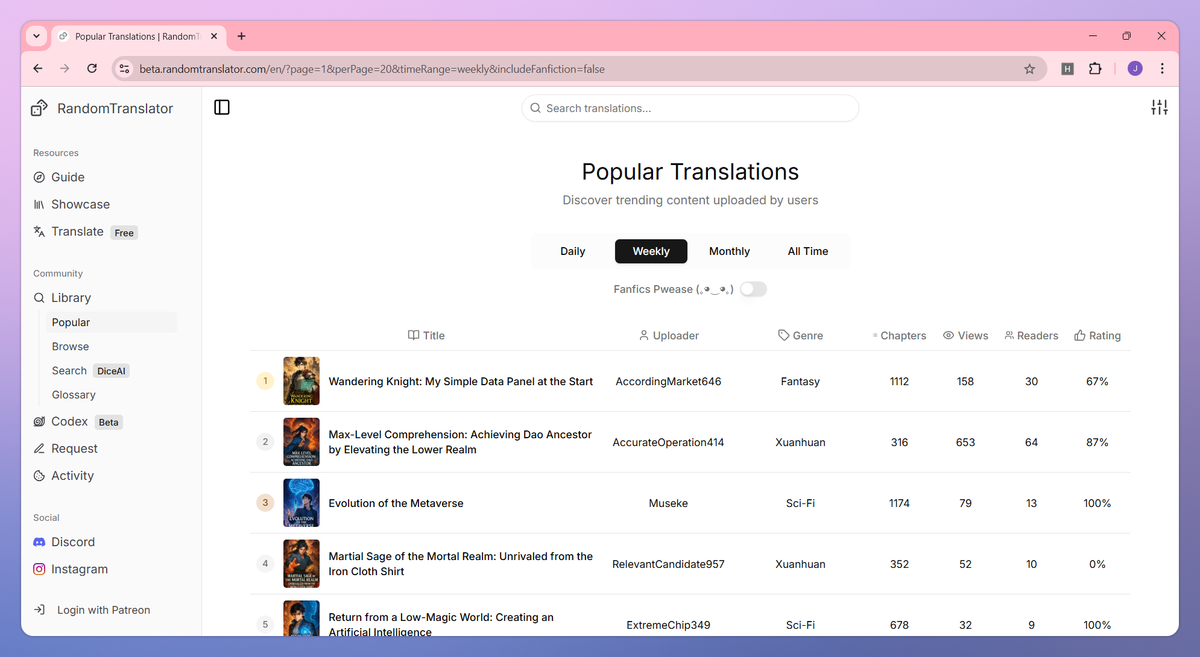RandomTranslator screenshot #1