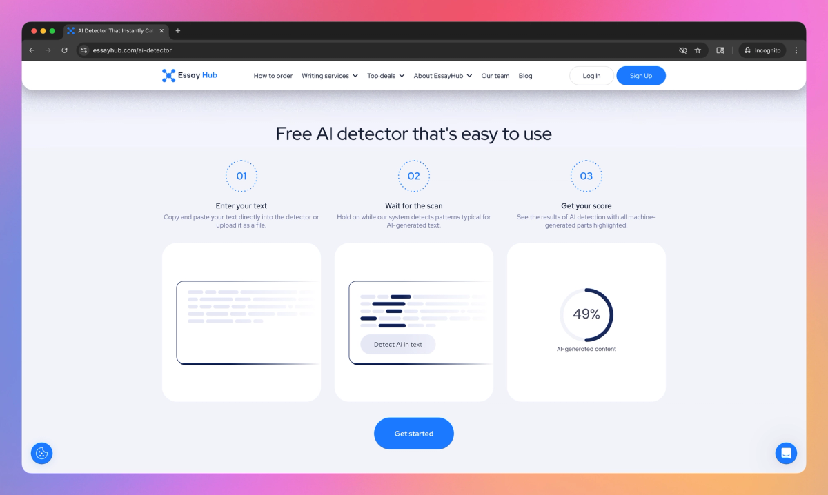 EssayHub AI Detector screenshot #2