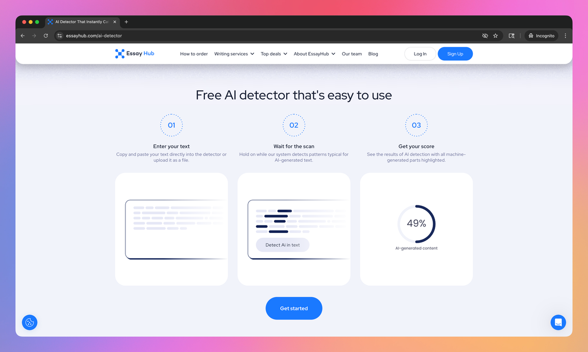 EssayHub AI Detector screenshot #2