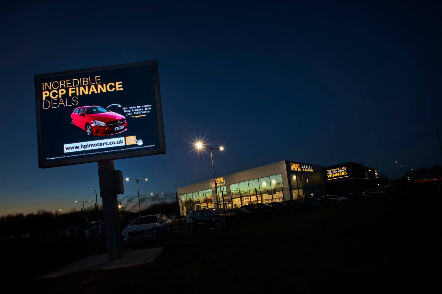 Roadside LED installation
