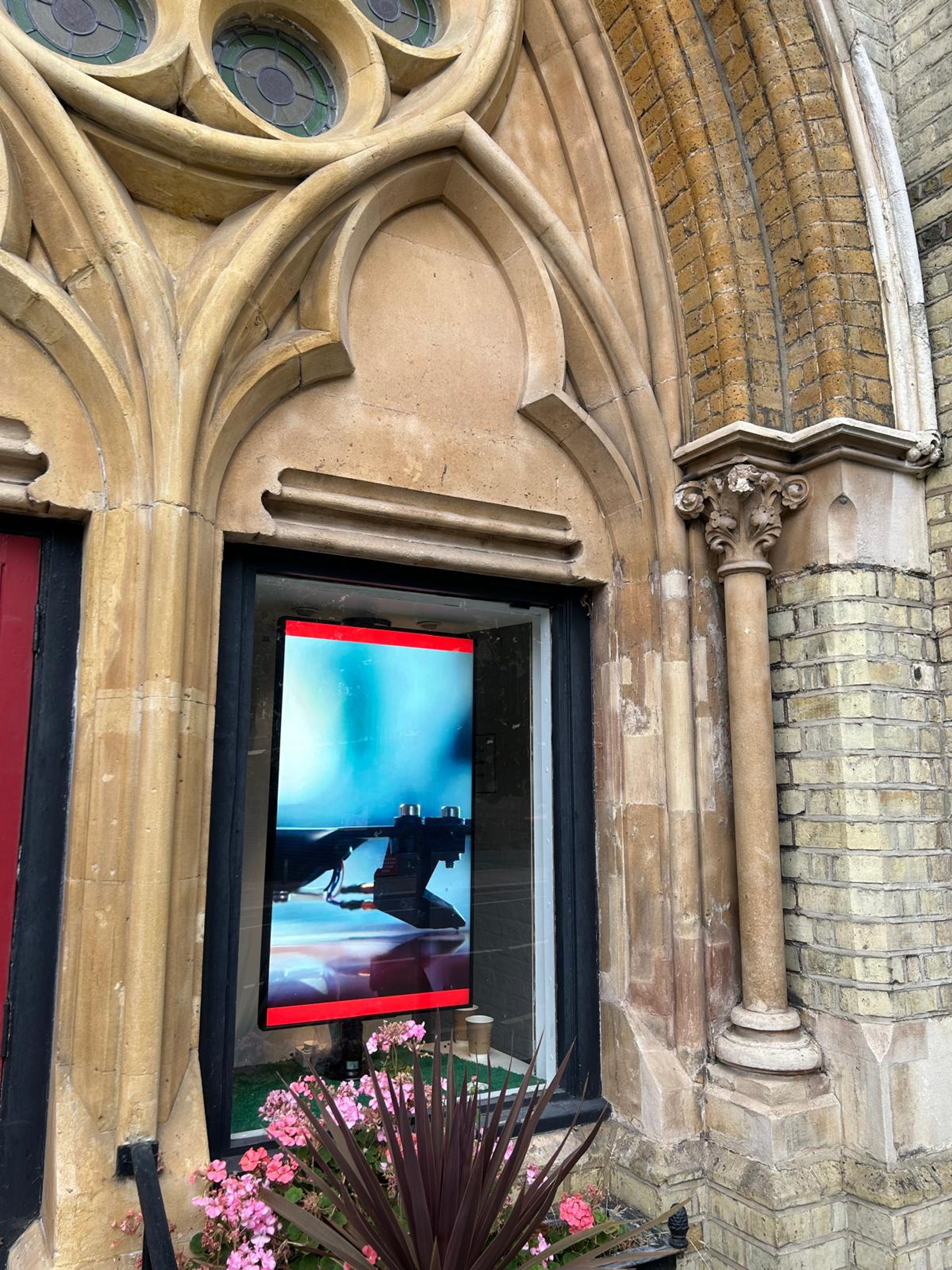 High brightness display in church window