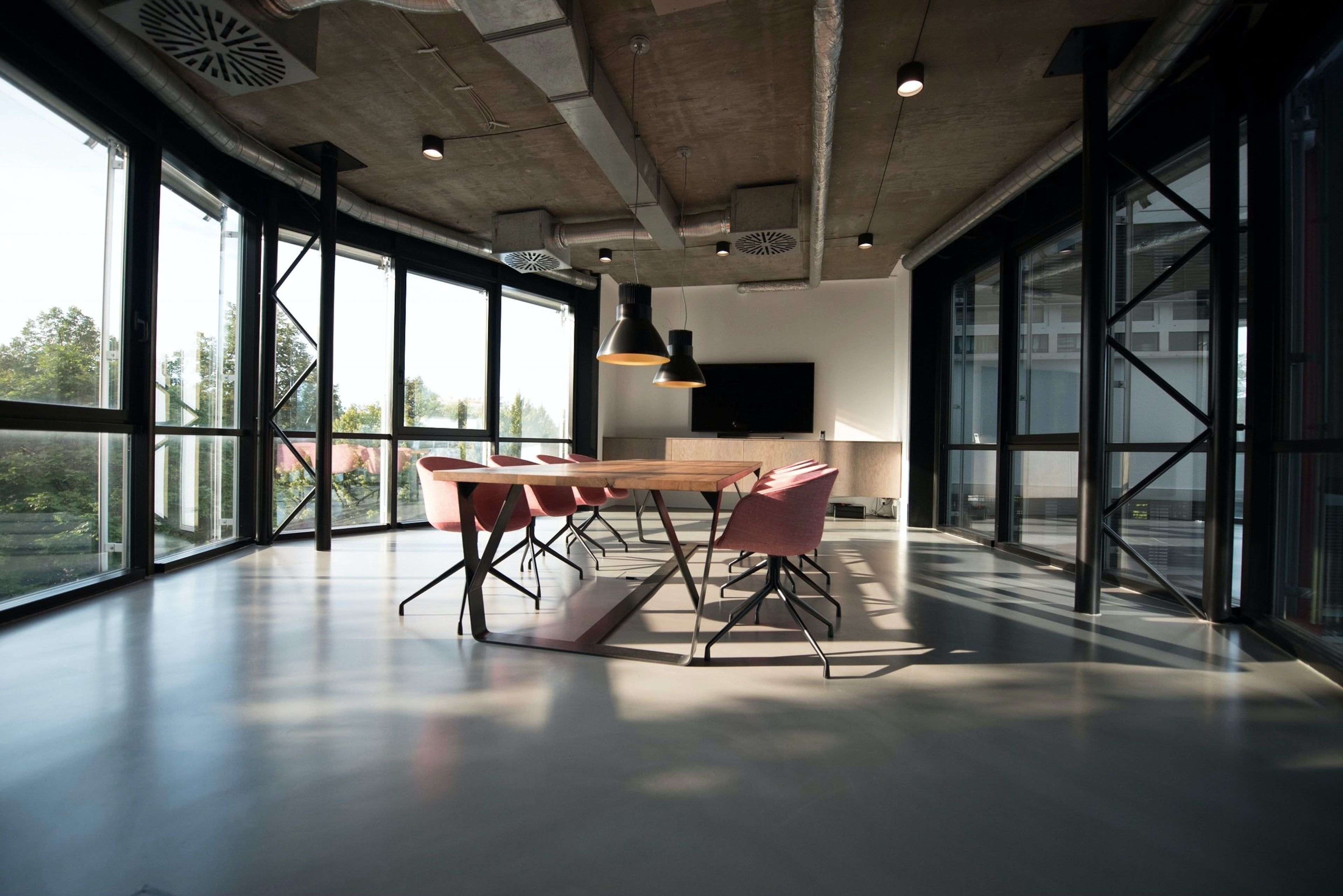 Boardroom installed with video conferencing capabilities