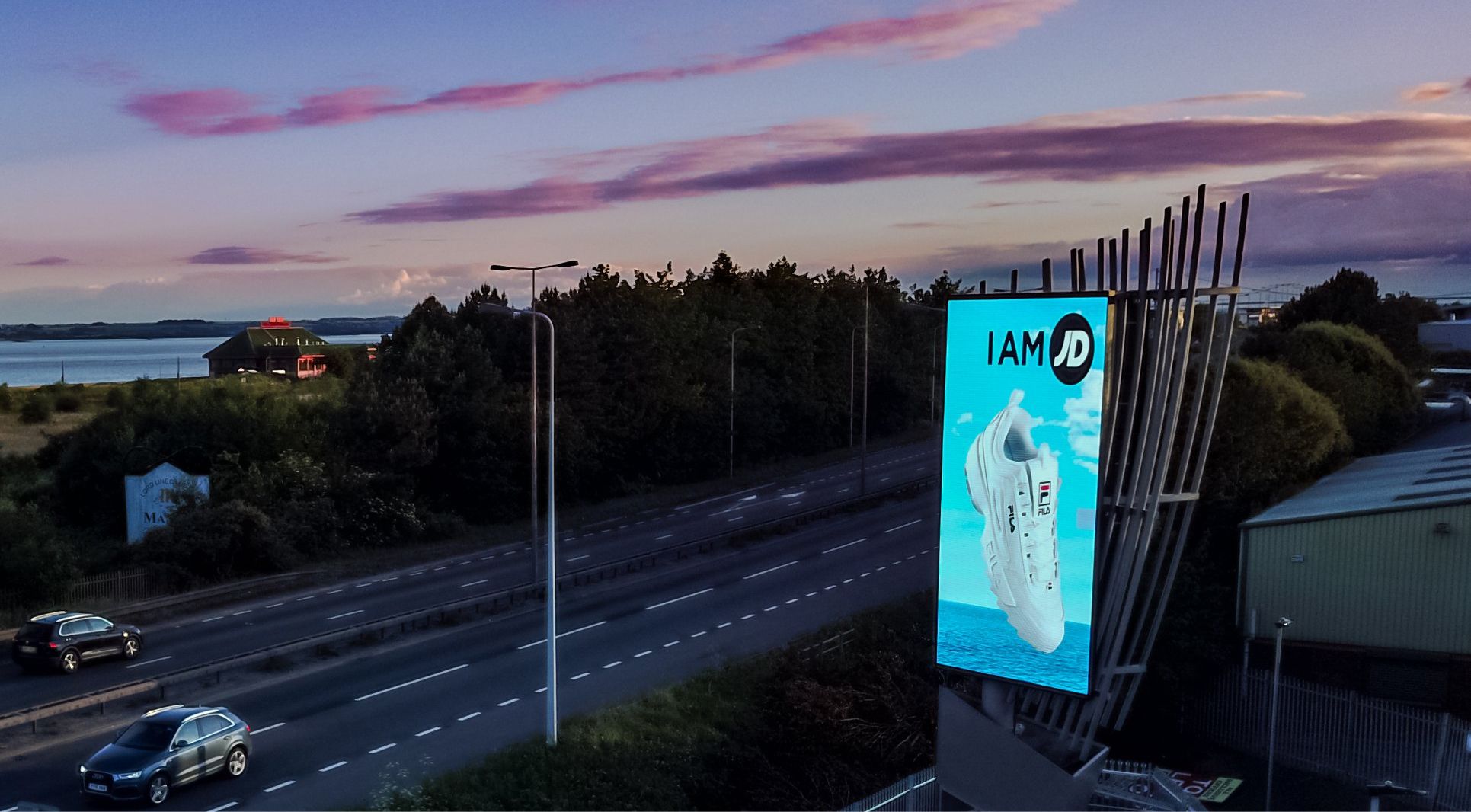 Front and back view of LED panel