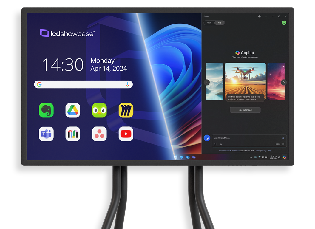 Dual OS interactive display