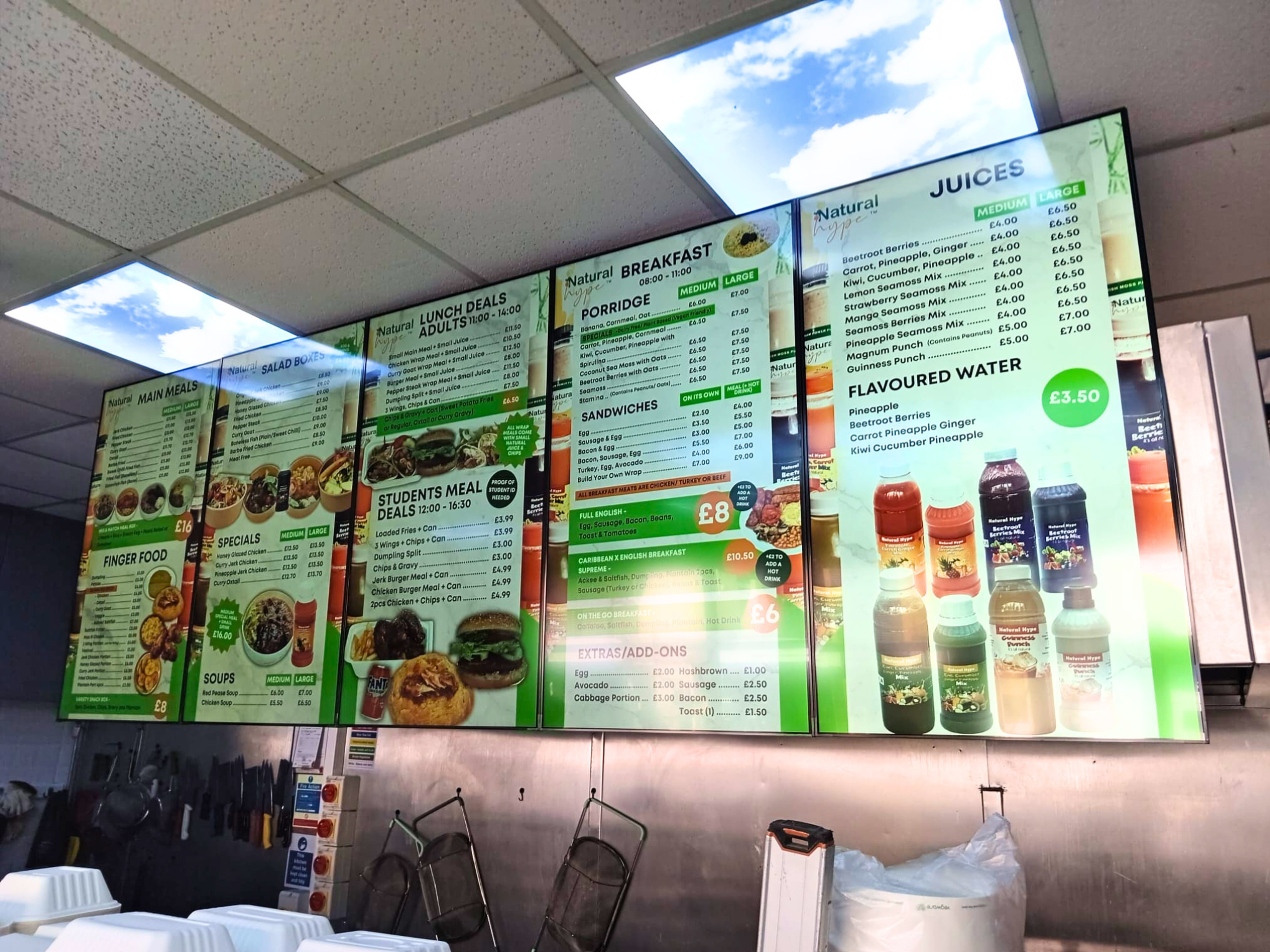 Natural Hype digital signage