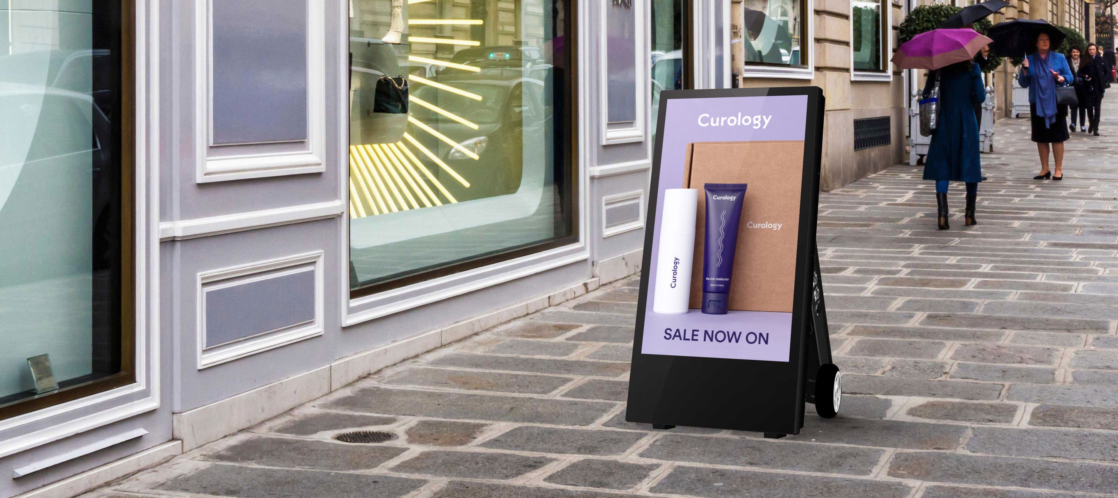 Revolutionise Your Retail Space with Our Digital Android Battery A-Board Outdoor Display