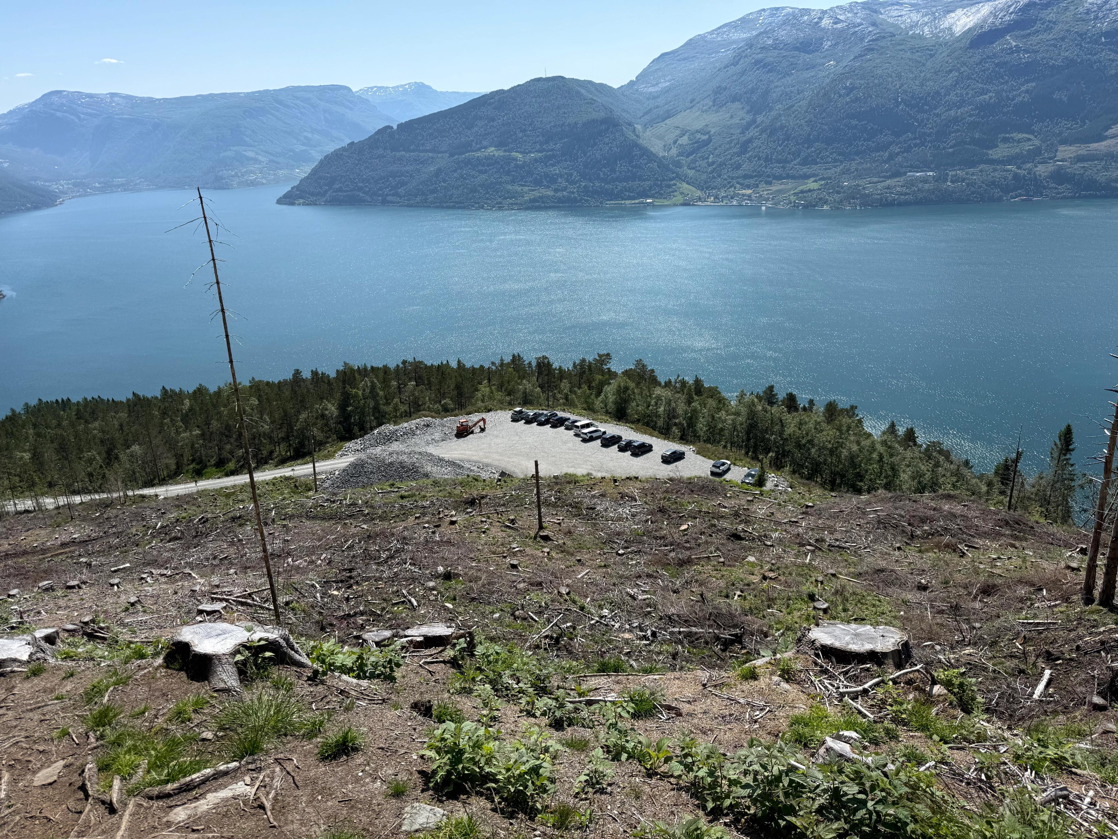 Bilde av øverste parkeringen