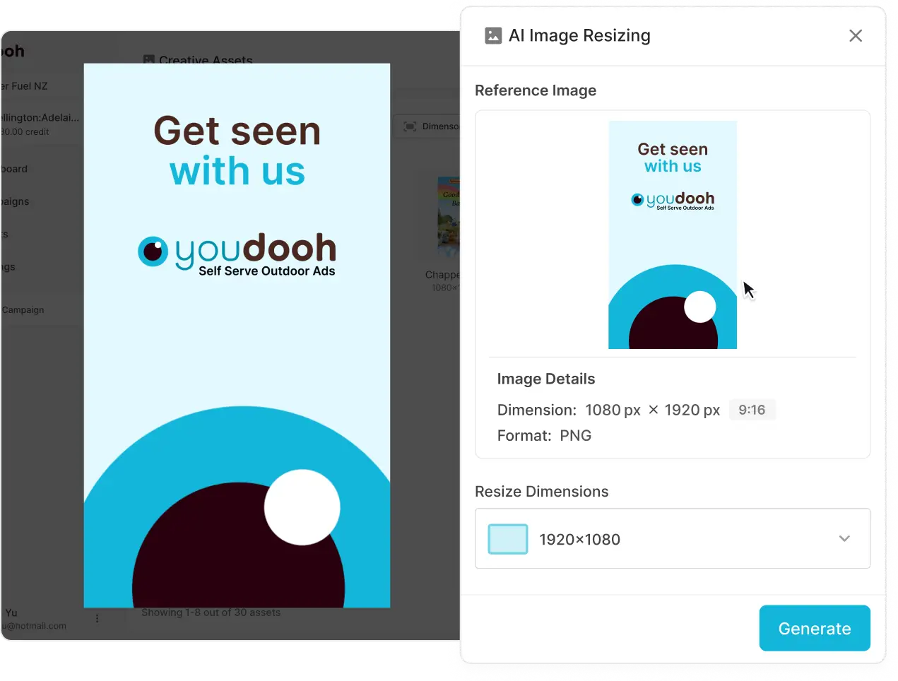 AI Powered creative resizing