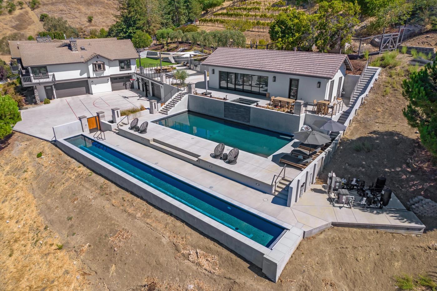 Alum Rock | Hillside, Pool House, Swimming Pools, Hardscape & Softscape project photo