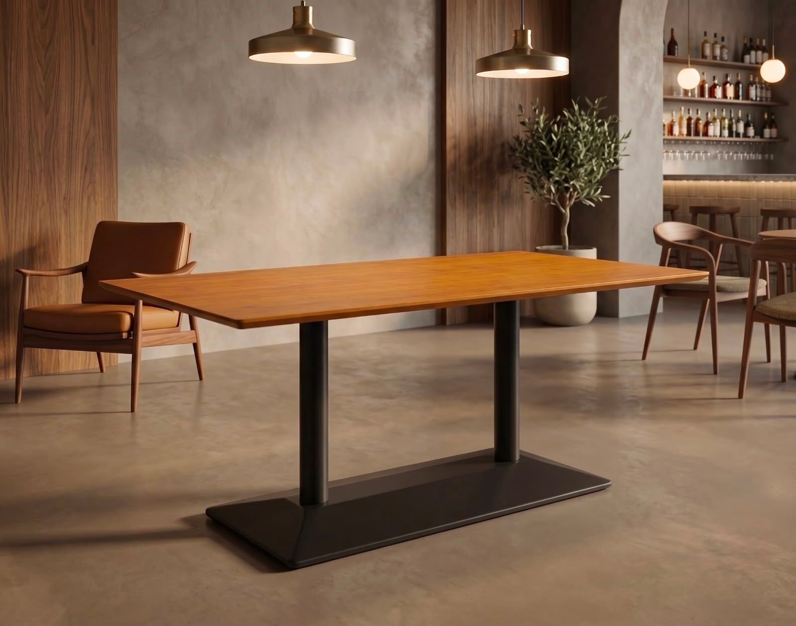 Mesa rectangular restaurante