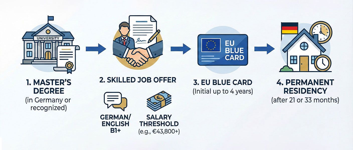 Germany PR: No Points System, but Faster PR With a Master’s