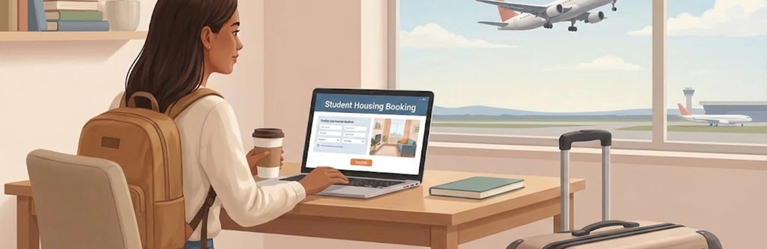 What are the advantages of booking your accommodation before landing?