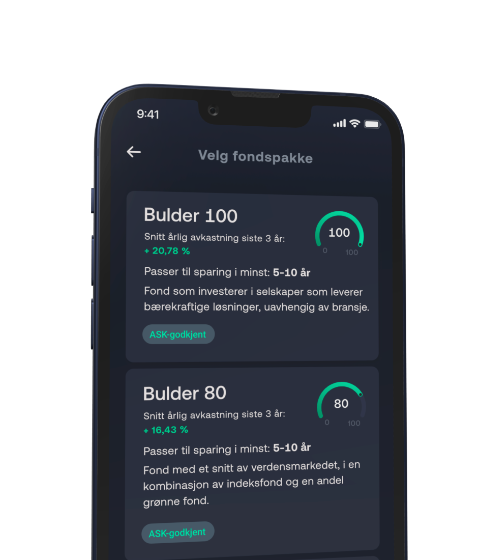 Bilde av Bulder Fond i app på mobil