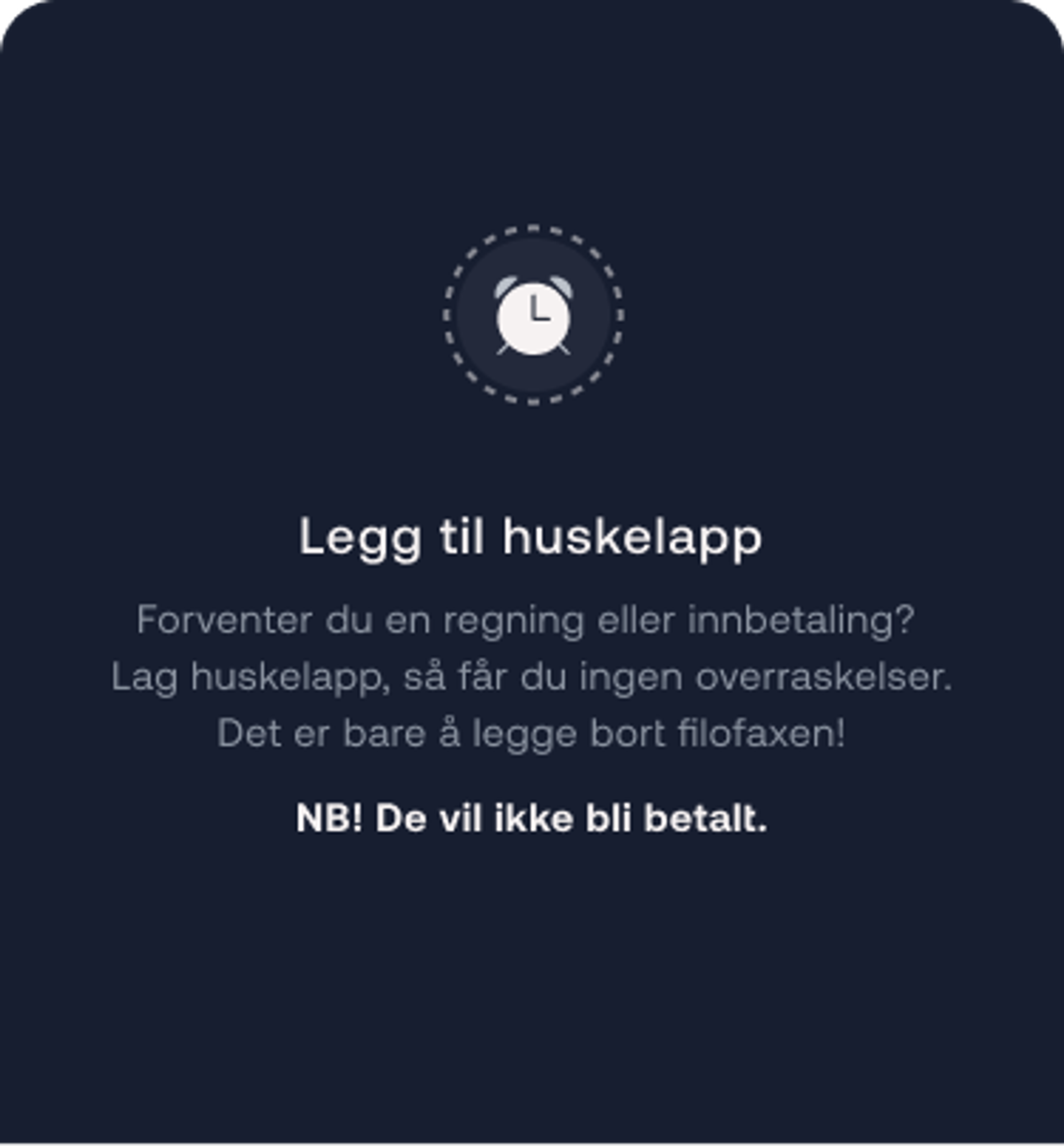 Bilde av huskelapp funksjon i Bulder app