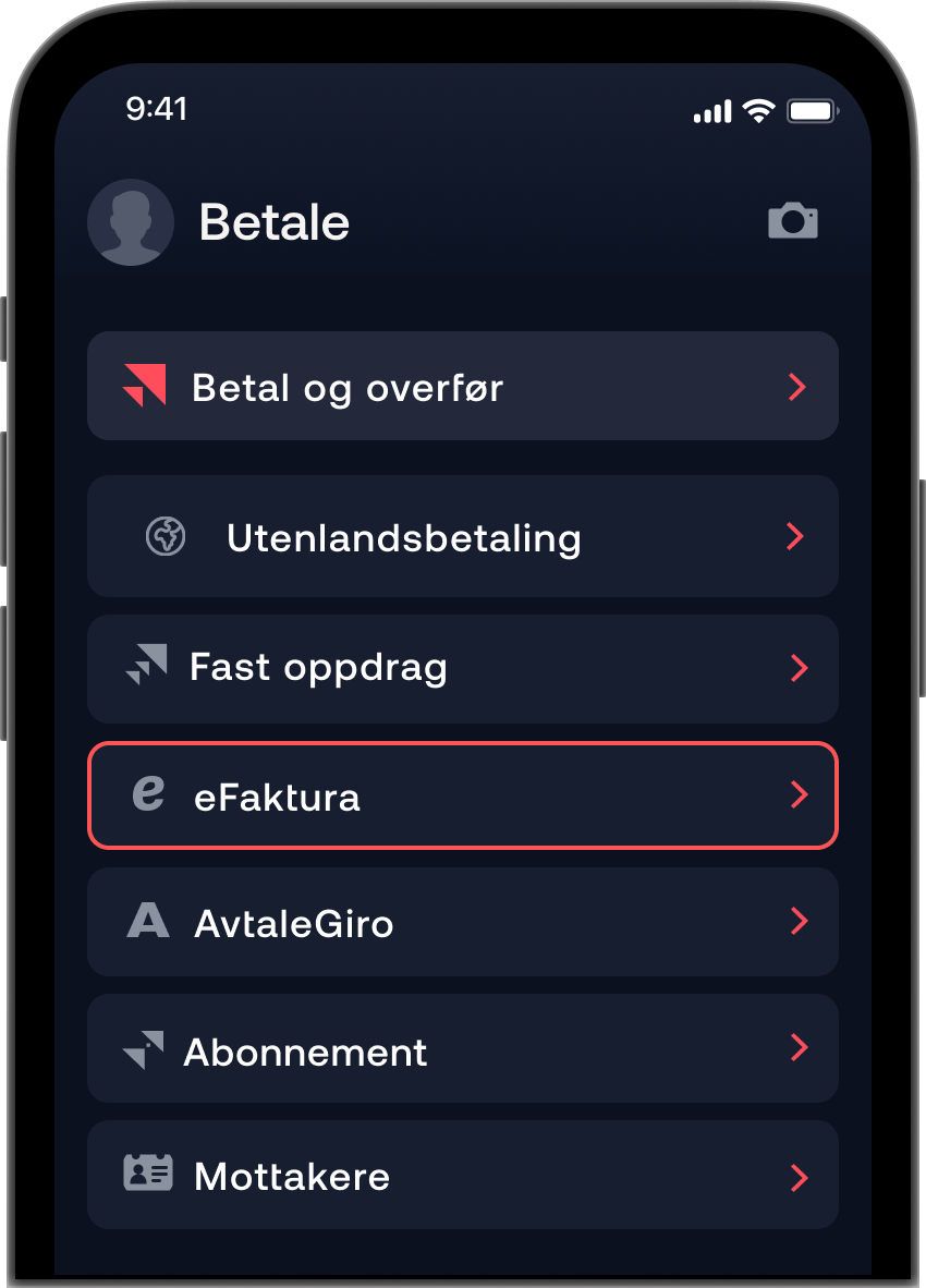 Bilde av efaktura i bulder sin app