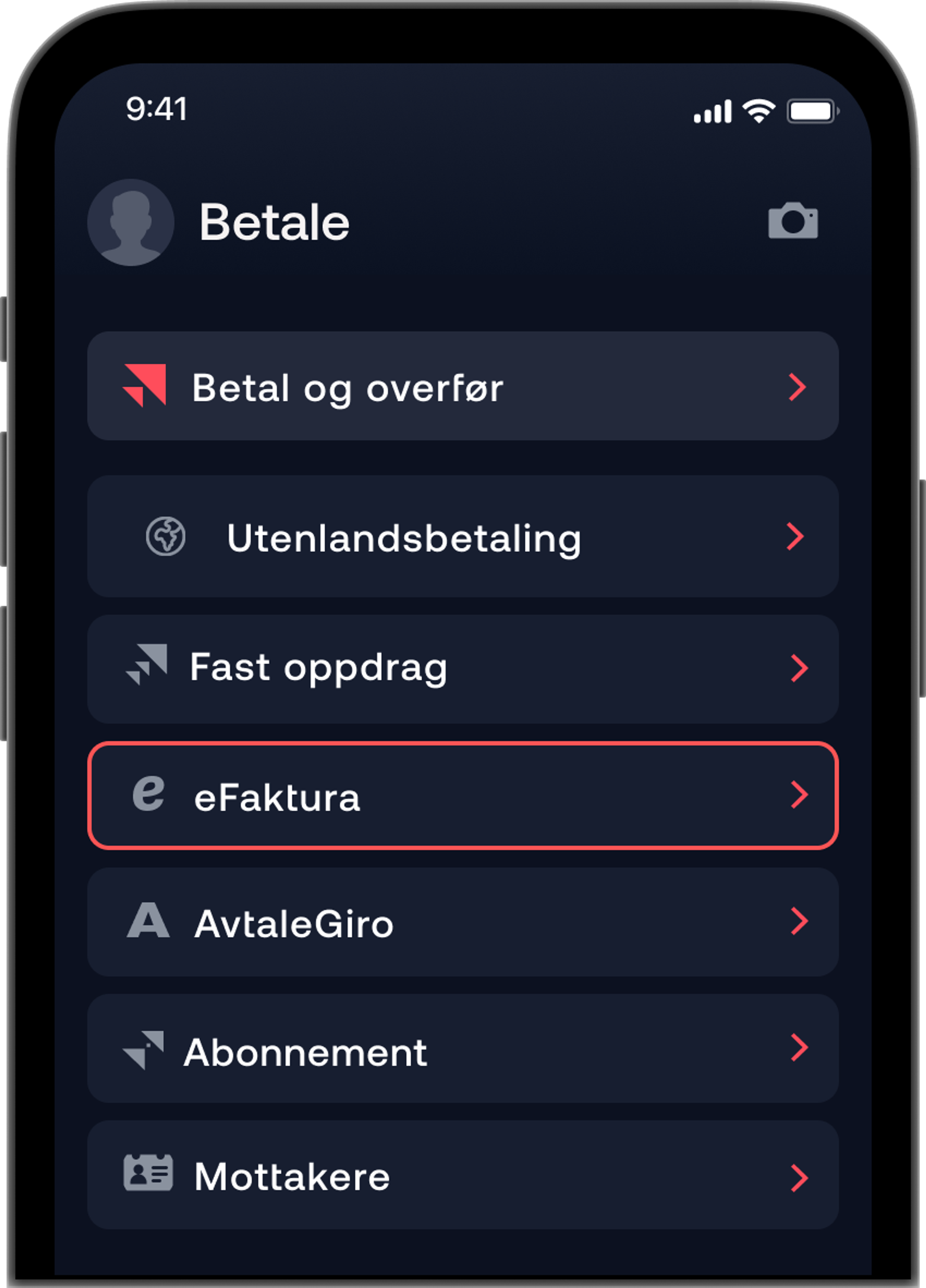 Bilde av efaktura i bulder sin app