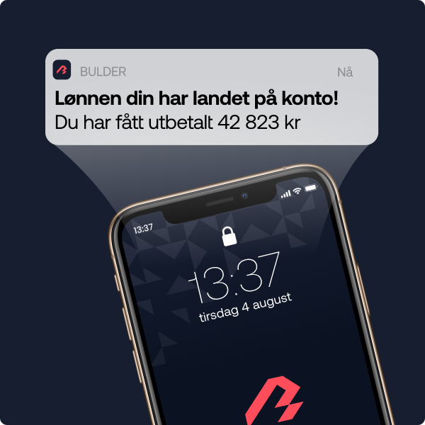 Push-melding ved innbetaling på konto