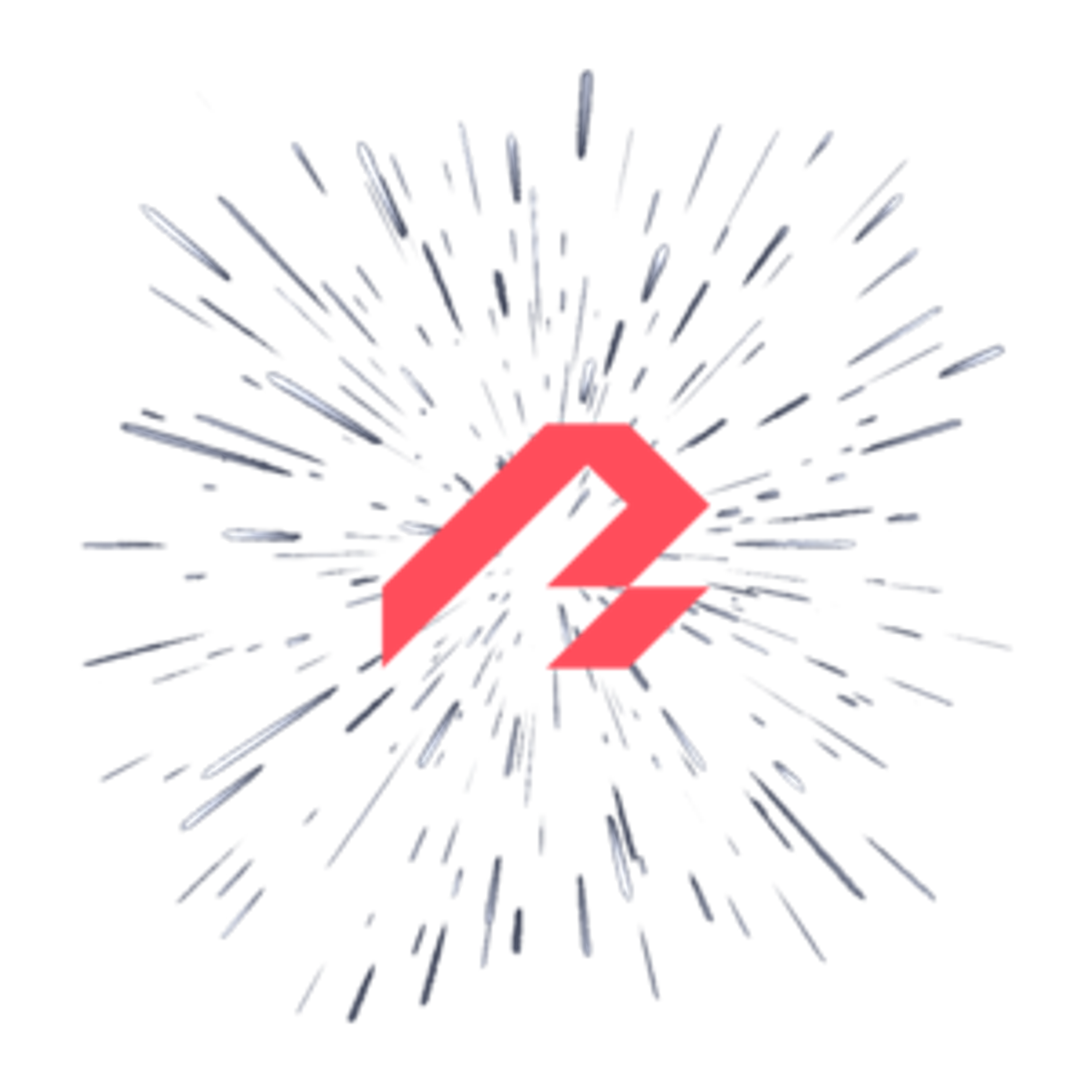 Bulder logo som reiser fort gjennom rommet
