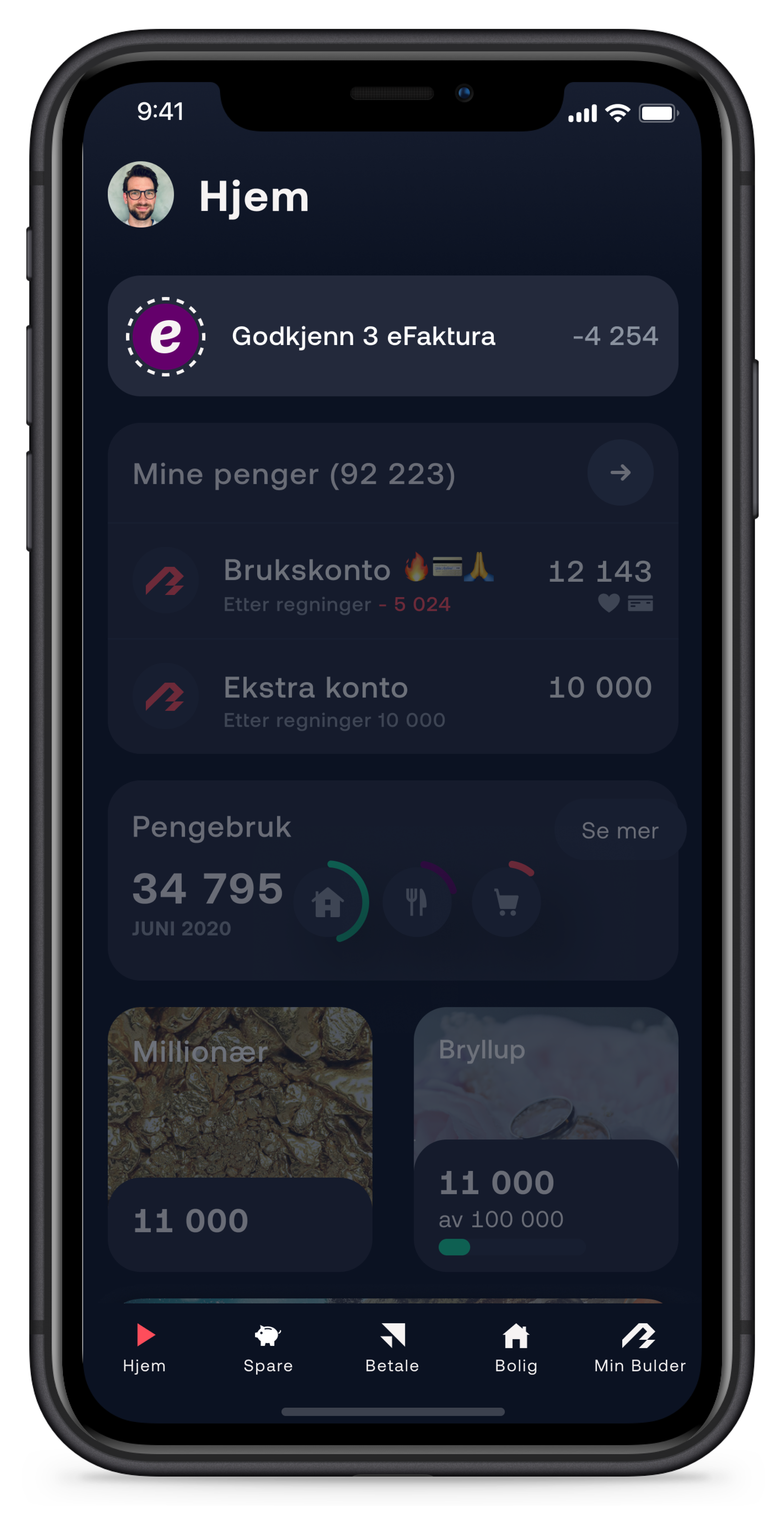 visning av e-faktura i appen
