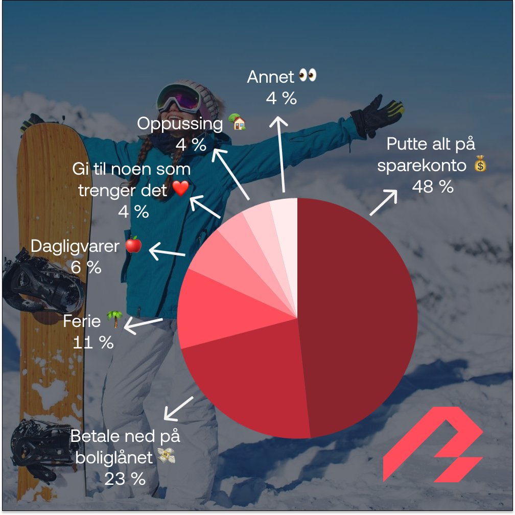 Graf som viser hva Bulder-kundene vil bruke kundeutbyttet på