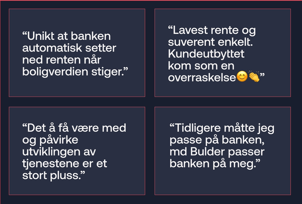 Tilbakemeldinger fra kunder på bytt.no